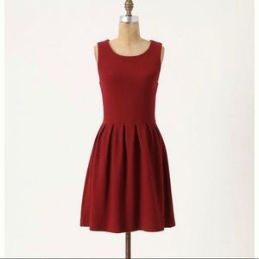 Anthropologie Ganni red Noon and Night Dress